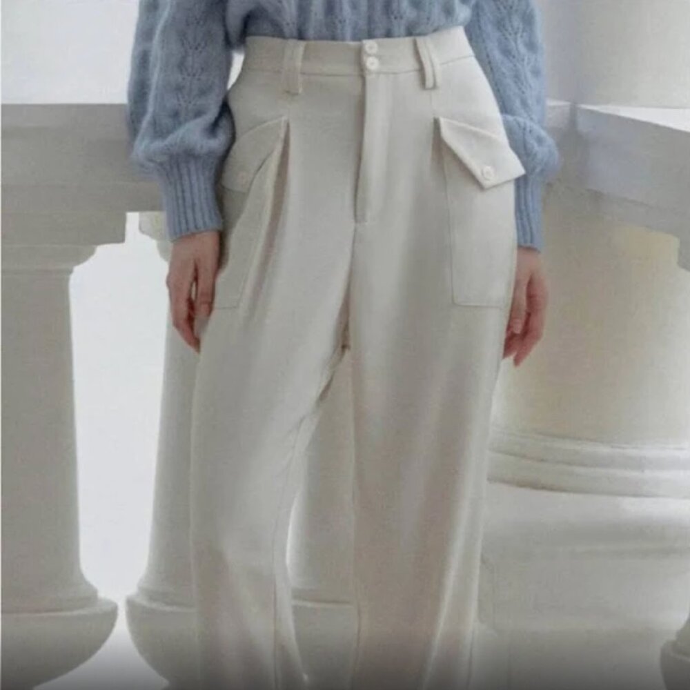 Petite Studio Leighton Pants in Ivory XS